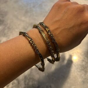 Chic Gold-Toned Bracelet Trio